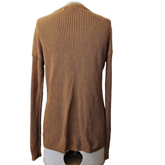 Brown V Neck Sweater Size Medium - Picture 2 of 5